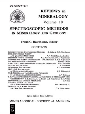 cover image of Spectroscopic Methods in Mineralogy and Geology